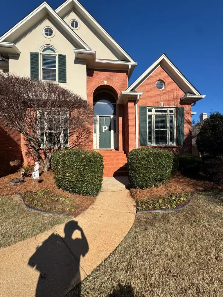 Front lawn landscaped by Waters Edge Lawn Care