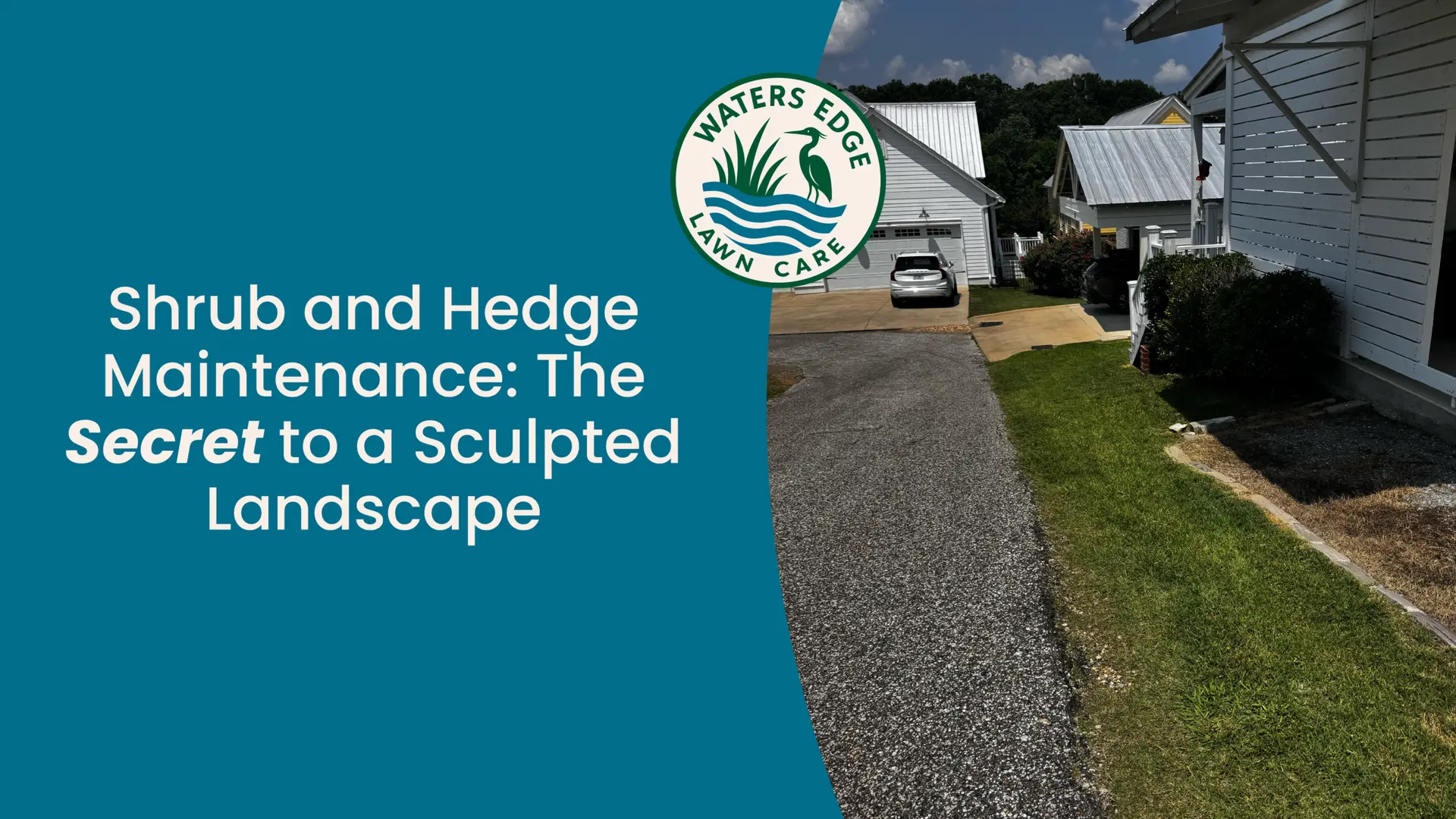 Shrub and hedge maintenance on a residential home